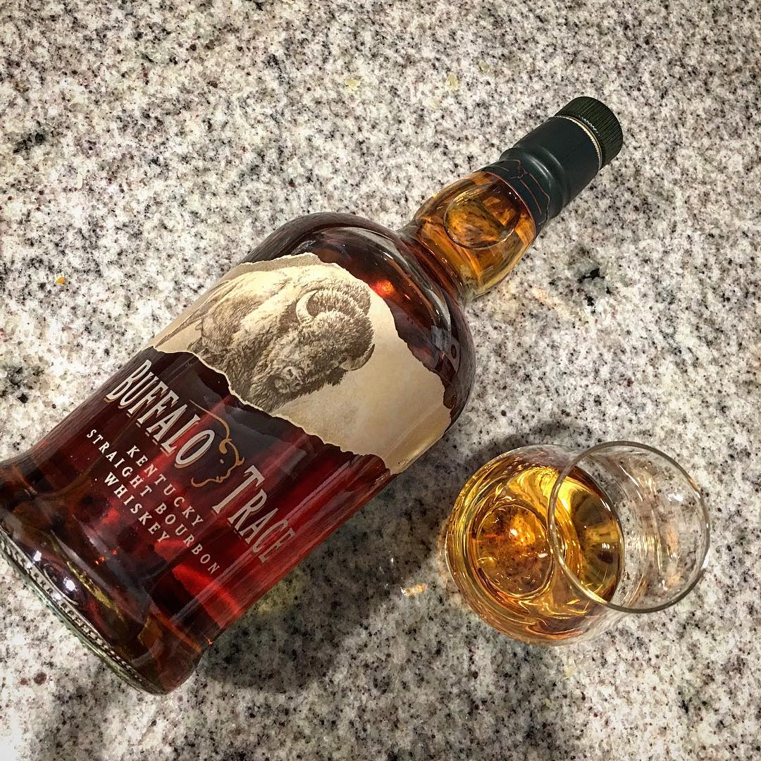 A little something to cheer us up on this rainy night. Well, this and Blazing Saddles. @buffalotracedistillery @buffalotrace #buffalotrace #bourbon #kentucky #whiskey #kentuckybourbon #kentuckystraightbourbonwhiskey #whisky #bowtiesarecool #bowtiebarbecueco
