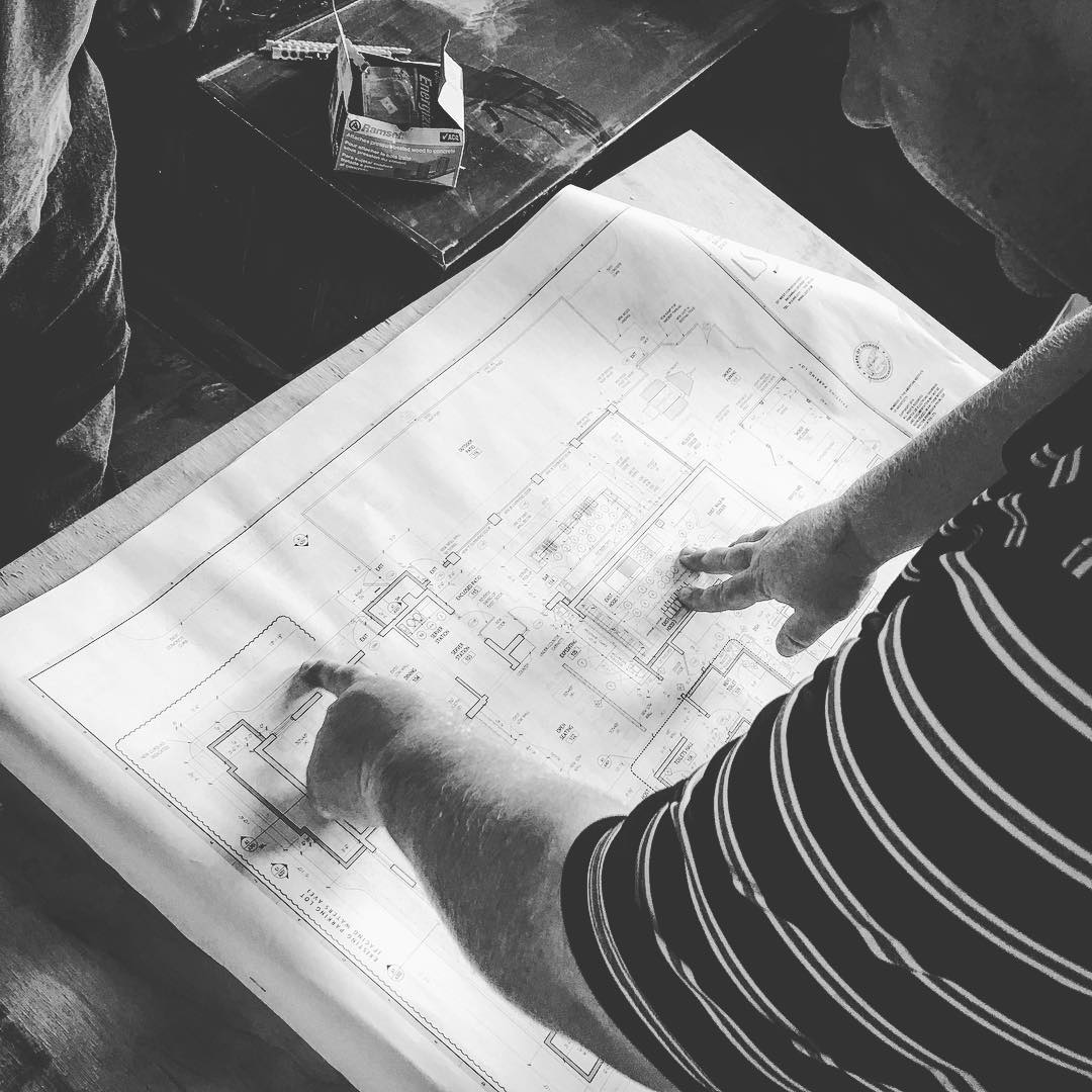 One day our permits will come... Until then we get to look at these awesome plans! #savannahga #local #exploregeorgia #bowtiebarbecueco #bowtiesarecool #blueprints #plans #planning #buildout #permits