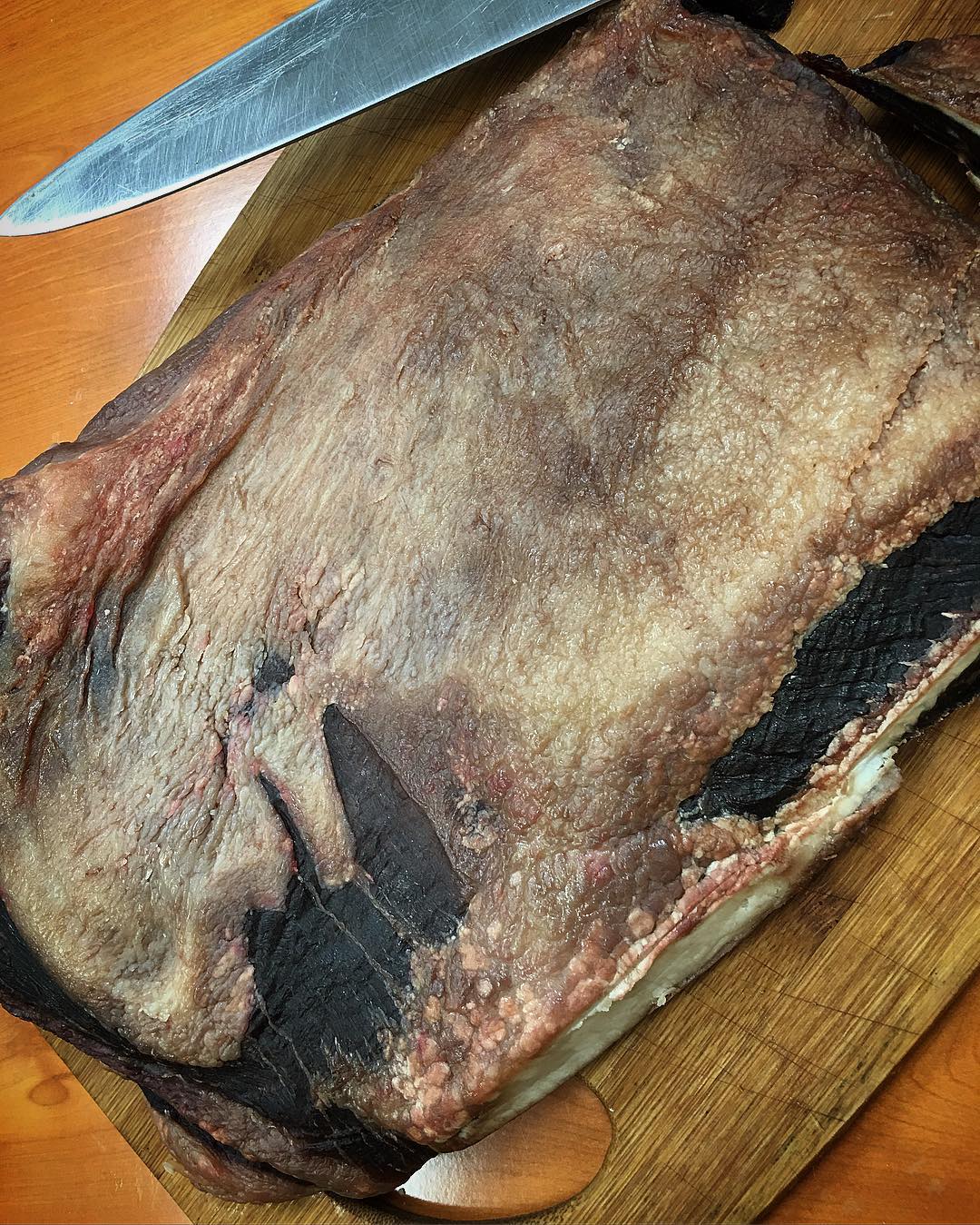 Smoking this fine fellow today. 26 day dry aged brisket. Nothing wrong with the that! @sav_brewmaster #dryaged #brisket #smokedbrisket #beef #dryagedbeef #dryagedbrisket #barbecue #smokehouse #local #bowtiebarbecueco #bowtiesarecool #bbq #bbqbeef #bbqbrisket