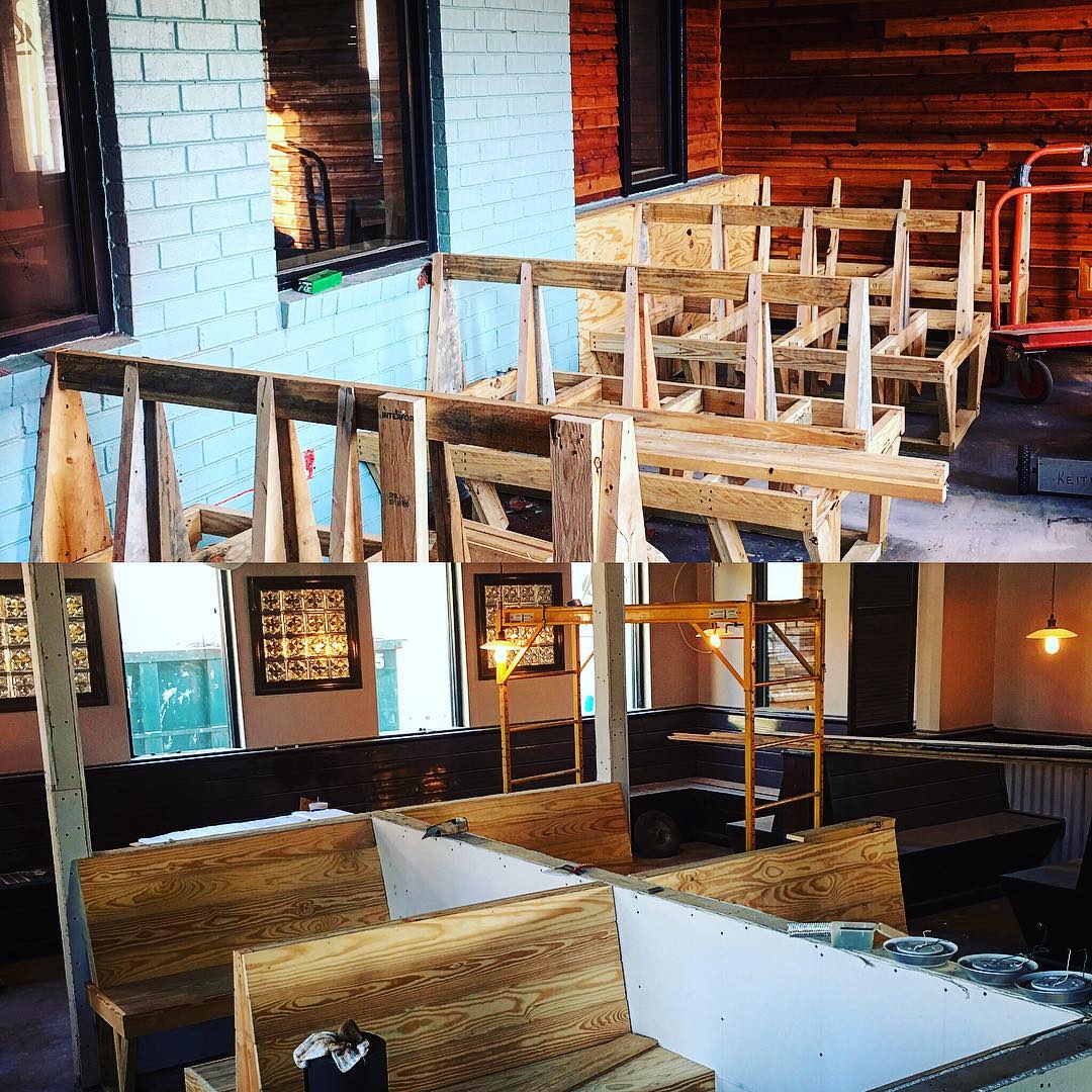 Looky here! Getting some new seating installed