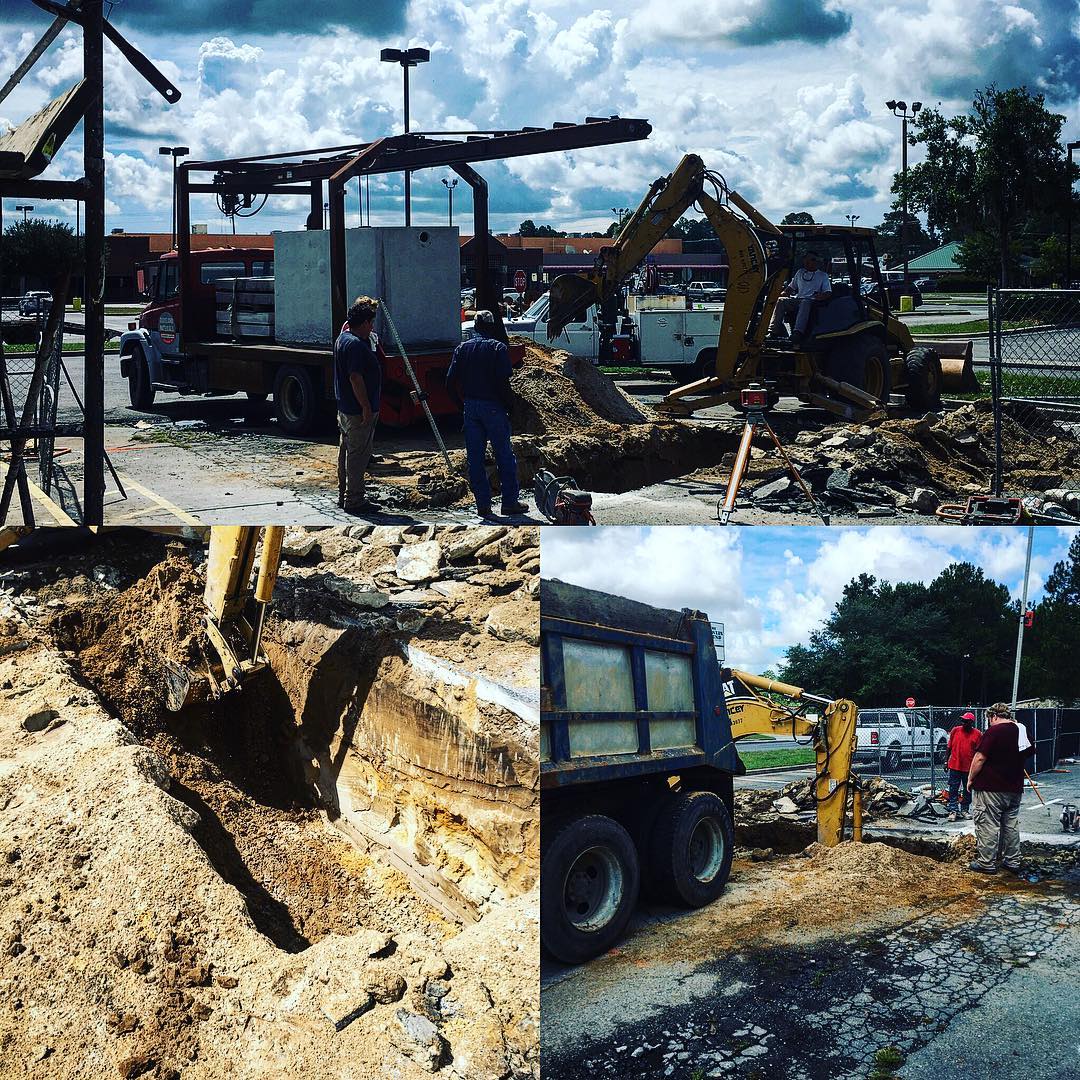 Oh boy. Not one, but TWO new grease traps going...