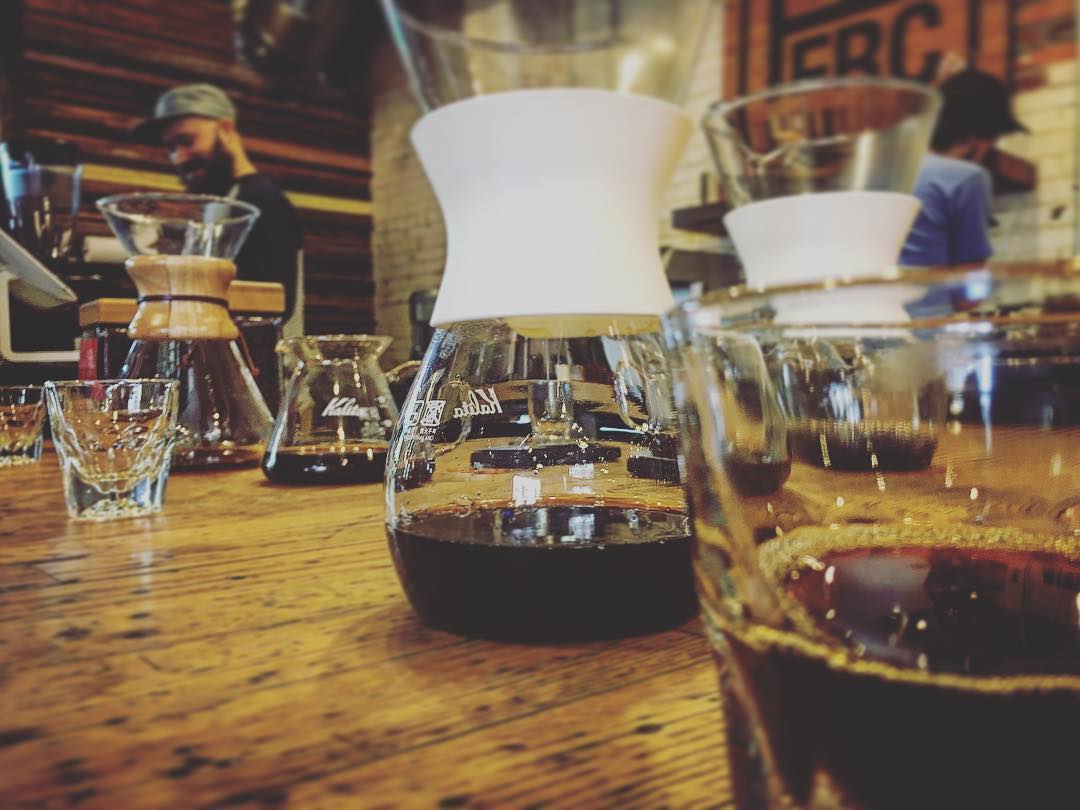 Had a nice coffee tasting at PERC Coffee Roasters today....