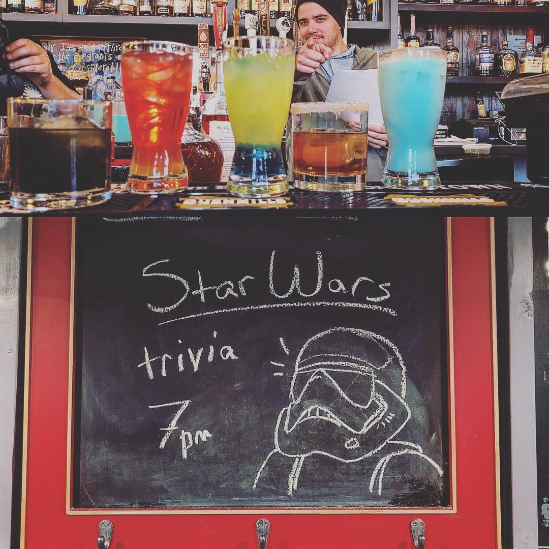 Happening tonight folks! Star Wars Trivia! We’ve got Blue Eggnog…