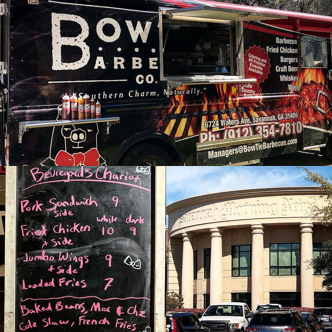 We’re out at Savannah Morning News slingin’ some ‘cue! Stop…